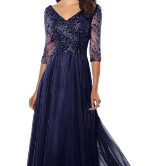 NWT Montage by Mon Cheri 116950 Chiffon Mother of the Bride Dress